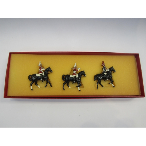 5092 - A boxed set of three hand painted Life Guards Blues and Royals mounted soldiers