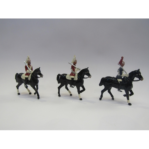 5092 - A boxed set of three hand painted Life Guards Blues and Royals mounted soldiers