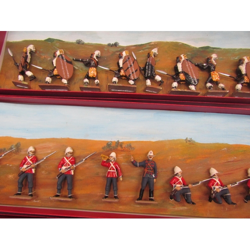 5096 - Three boxed hand painted lead figure sets depicting Zulu War 1879 soldiers comprising  Umcijo regime... 