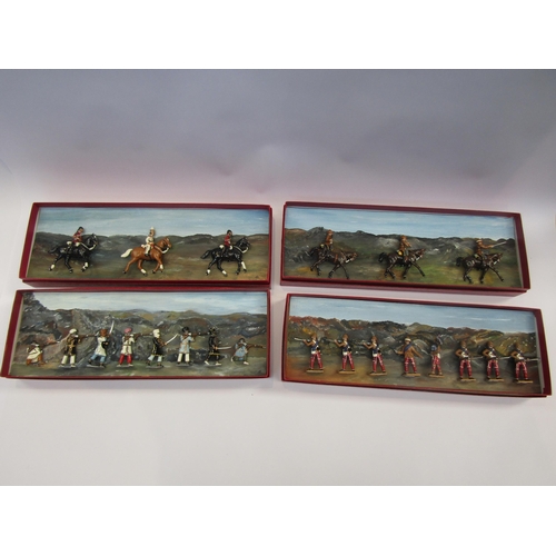 5097 - Four boxed hand painted lead figure sets depicting India 1859 soldiers, comprising Ayub Khan, 10th H... 