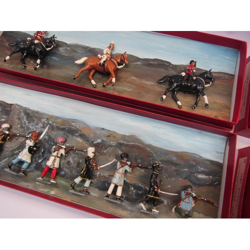 5097 - Four boxed hand painted lead figure sets depicting India 1859 soldiers, comprising Ayub Khan, 10th H... 