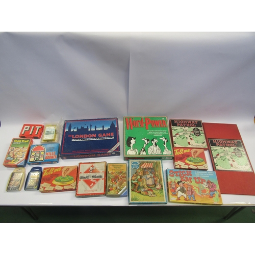 5107 - Assorted board games and card games including Highway Patrol, Monoploy, Careers, Top Trumps etc