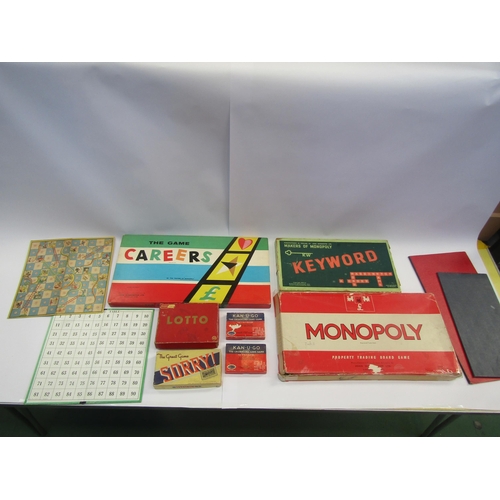 5107 - Assorted board games and card games including Highway Patrol, Monoploy, Careers, Top Trumps etc