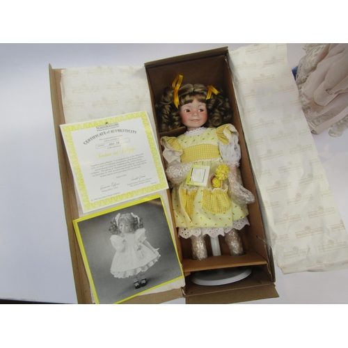 5108 - A collection of dolls including boxed Ashton Drake and Hamilton examples, teddy bear, dolls tea serv... 