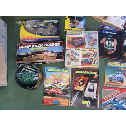 5143 - Boxed Scalextric slot racing items to include Race+ Set Acessories, Pit Stop, C452 Think Tank togeth... 