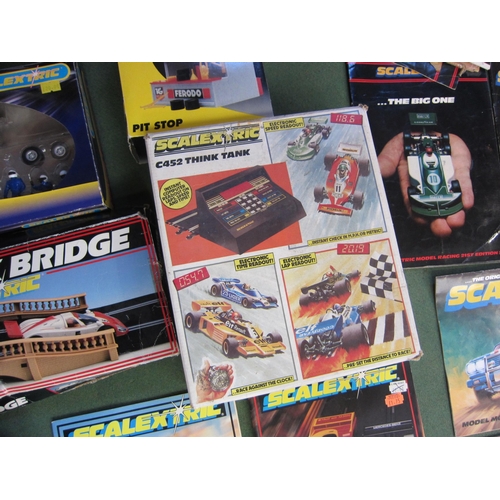 5143 - Boxed Scalextric slot racing items to include Race+ Set Acessories, Pit Stop, C452 Think Tank togeth... 