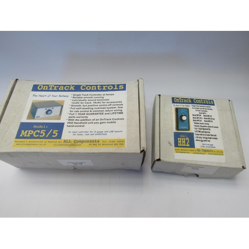 5278 - Two boxed Ontrack Controls model railway controllers to include models MPC5/5 and HH2