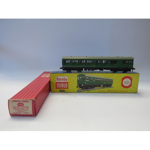 5310 - A Hornby Dublo 00 gauge 3 rail 3250 Electric Motor Coach Brake/2nd in pictorial blue striped box and... 