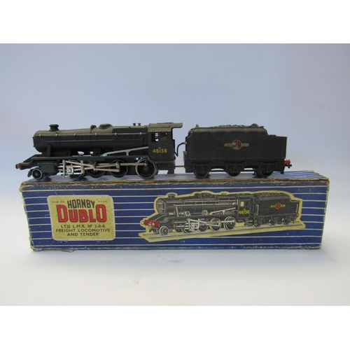 5311 - A boxed Hornby Dublo 00 gauge LT25 L.M.R. 8F 2-8-0 Freight Locomotive and Tender 18158, box lid miss... 