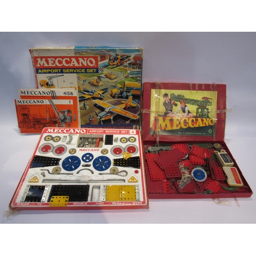 5147A - A Meccano Airport service set and Meccano set 3 box with loose contents (2)