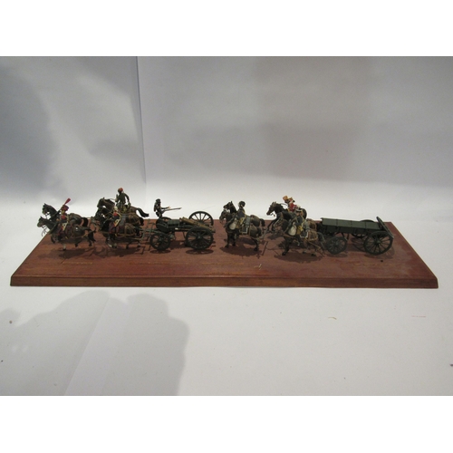 5157 - A hand painted plastic model kit built display depicting the Battle of Waterloo 1815, comprising Cha... 