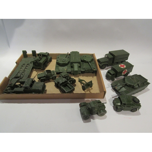 5177 - A collection of playworn Dinky Toys diecast military vehicles including 651 Centurion tank, 661 Reco... 