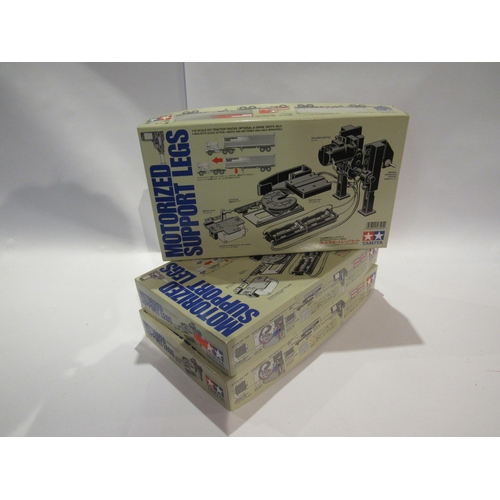 5199 - Three boxed Tamiya 56505 Motorized Support Legs kits for 1:14 scale radio control tractor trucks    ... 