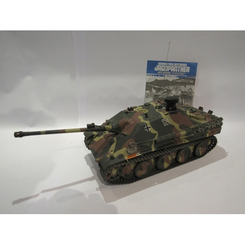 5213 - A Tamiya 1:16 scale kit built radio controlled Jagdpanther German Tank Destroyer, item 56023, 56024,... 