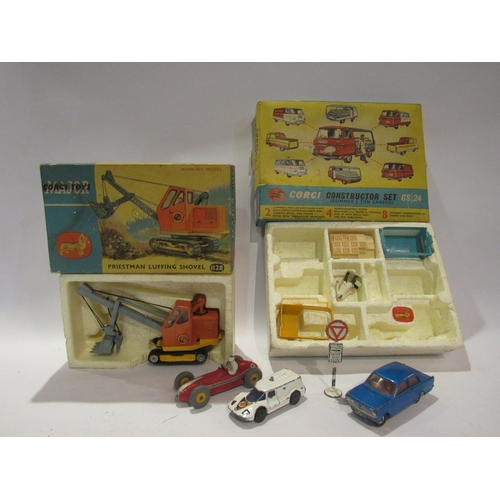 5228 - A Corgi diecast Priestman Luffing Shovel 1128, boxed, a Dinky Toys Maserati 231 and a later Vauxhall... 