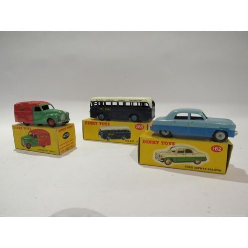 5229 - Three boxed Dinky Toys diecast vehicles to include 162 Ford Zephyr Saloon, 470 Austin Van 'Shell' an... 