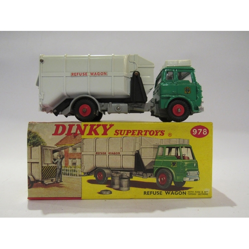 5233 - A boxed diecast Dinky Supertoys 978 Refuse Wagon, bins missing