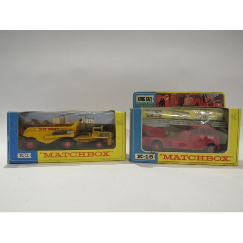 5234 - Two boxed diecast Lesney Matchbox King Size diecast vehicles to include K2 KW Dump Truck and K15 Mer... 