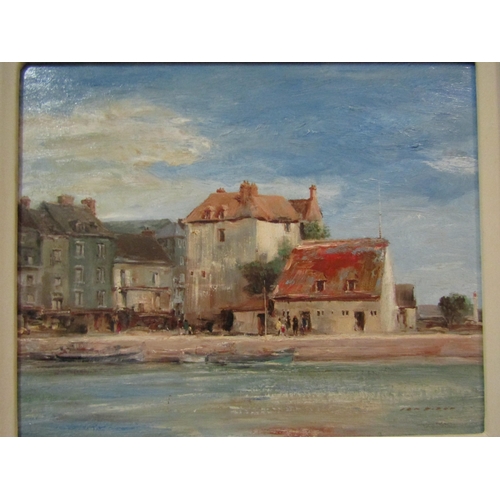 1071 - IAN PIPER: The Lieutenance Honfleur' oil on board. Signed lower right. Framed. Image size- 22 x 27cm... 