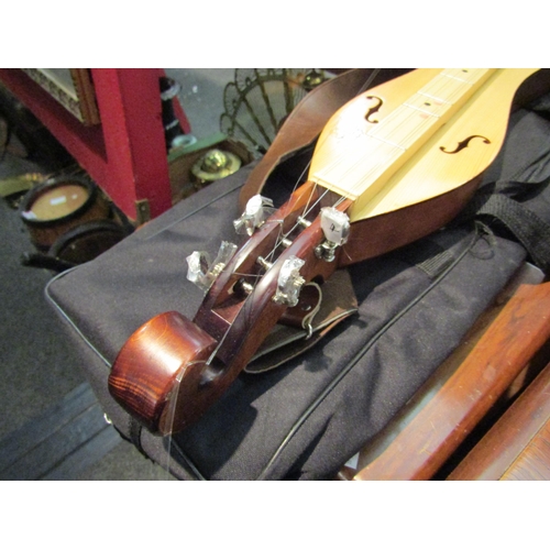 1084 - A Blue Moon dulcimer with case, caps and spare strings