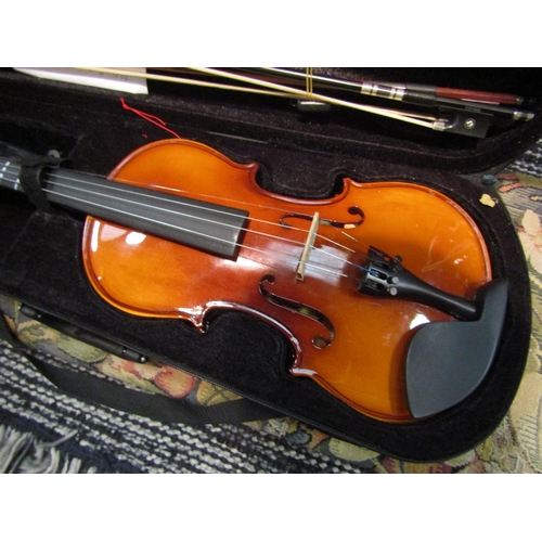 1122 - A Gear 4 Music viola with fitted case and two bows