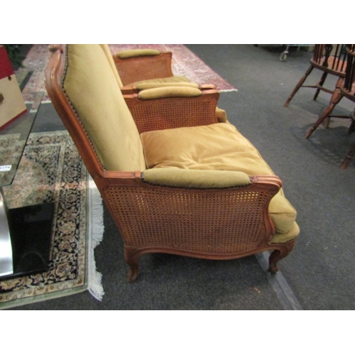 1128 - A large pair of French 19th Century bergere chairs