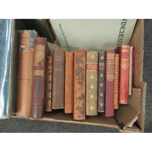 1187A - A box of mixed books, including Milton 