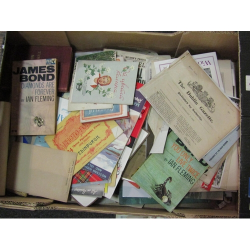 1249 - A box of assorted ephemera including military and Christmas related