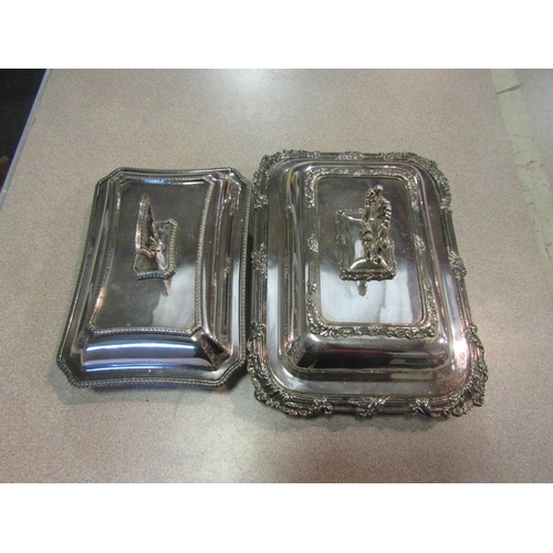 1325 - Two silver plated entree dishes