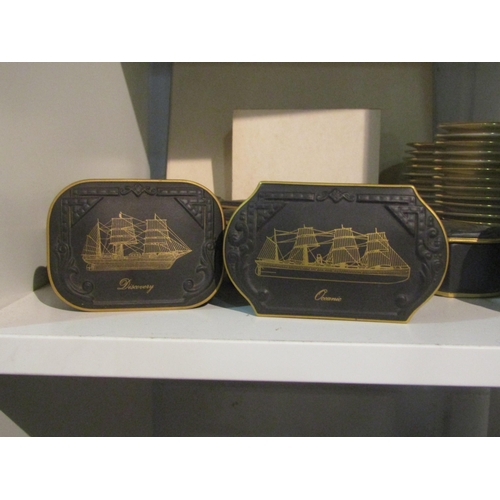 1409 - A collection of John Pinches Limited Great British Ships series trinket boxes with documentation and... 