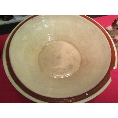 1539 - A proving bowl, 49cm diameter (a/f)