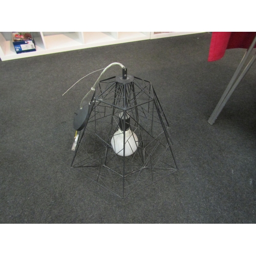 1574 - A black wire ceiling light shade    (E)  £10-20