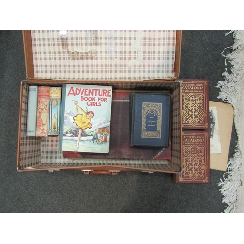 1188 - A suitcase and two boxes of books - mainly vintage children's