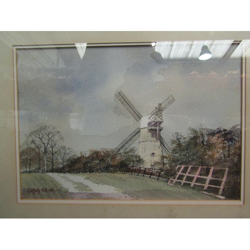 1472 - GEOFFREY JOHN HALL (1946): Four watercolours of mostly rural landscapes including windmill, river an... 