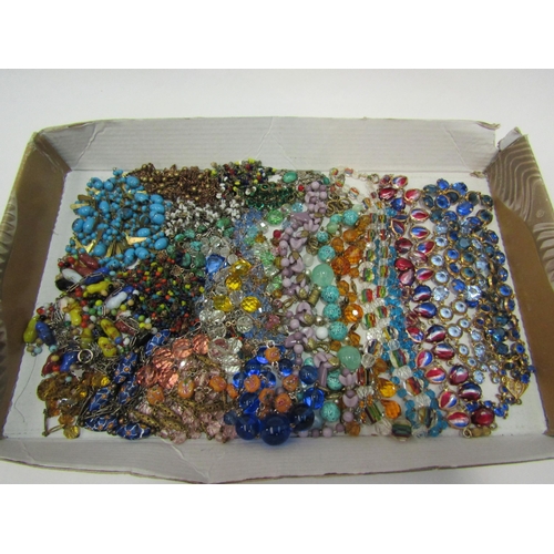 1334 - A quantity of bead necklaces including crystal and Venetian bead examples