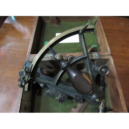 4110 - A George Gibson Sunderland sextant with retailers label, lens cracked