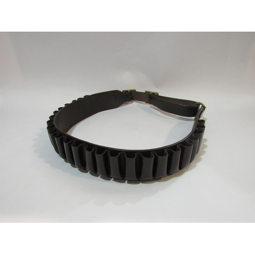 4337 - An adjustable leather twenty five cartridge belt