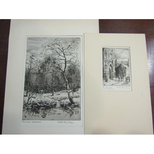 4087 - MABEL OLIVER PARKER (1868-1956): Suffolk artist, a drypoint etching 