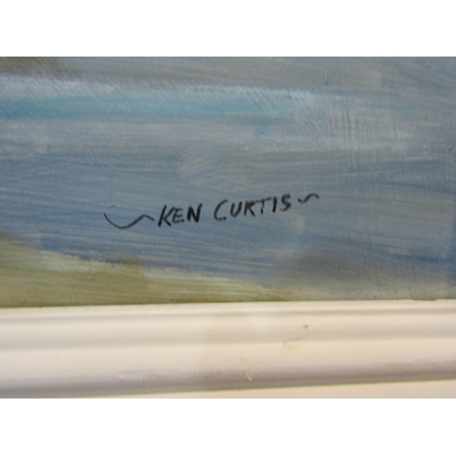 4186 - KEN CURTIS: An acrylic on board entitled 