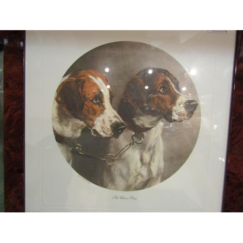 4261 - A group of pictures and prints of dogs including a Victorian print of puppies with kitten after HORA... 