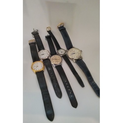 7308 - Five various modern wristwatches including Sekonda, Seiko and Swiss Hunter