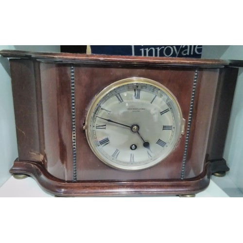 7286 - Three early 20th Century mantel clocks including Manoah Rhodes & Sons of Bradford