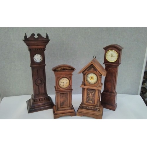 7276 - Four various miniature long case clocks including modern Georgian style