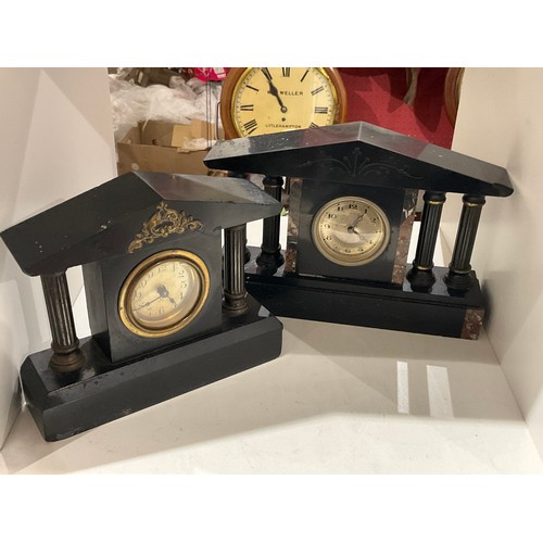 seven-various-clocks-including-miniature-lantern-clocks-and-slate-examples