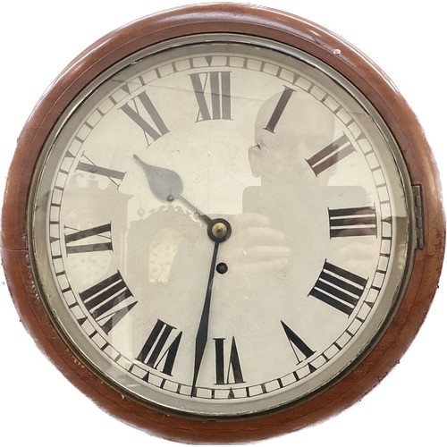 7062 - A circa 1900 dial clock, 11.5” dial, single fusee mechanism, with pendulum