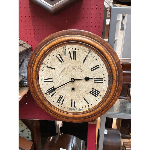 7138 - An American Ansonia octagonal cased wall clock together with a Roman numerated dial clock, both a/f,... 