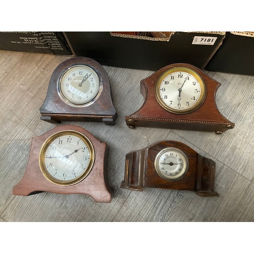 7181 - Seven various mantel clocks