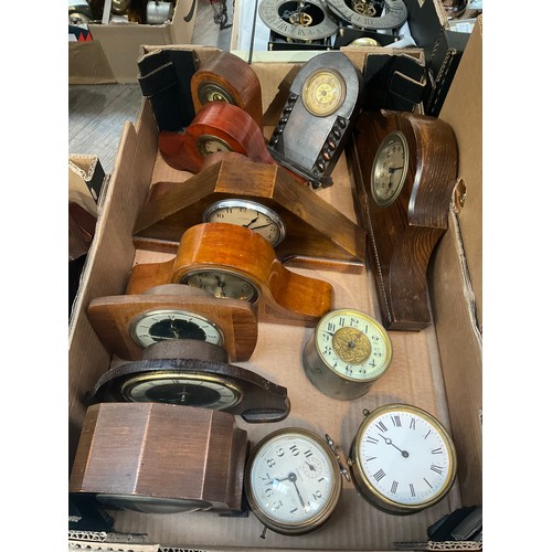 7182 - A quantity of timepieces including alarm clock and mantel clocks