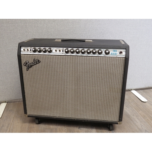 5123 - A 1978 Fender Twin Reverb electric guitar amplifier with Eminence speakers, serial no. A768923, with... 