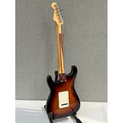 5103 - A Fender Player Series Stratocaster electric guitar Made in Mexico, with three tone sunburst body, m... 